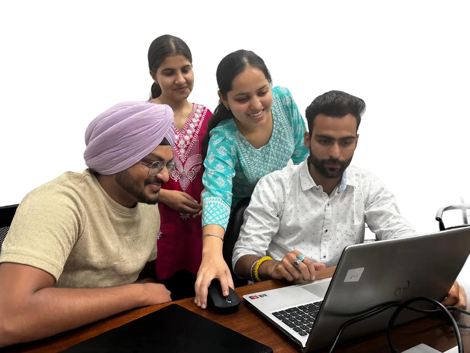 Webcooks students collaborating at a laptop