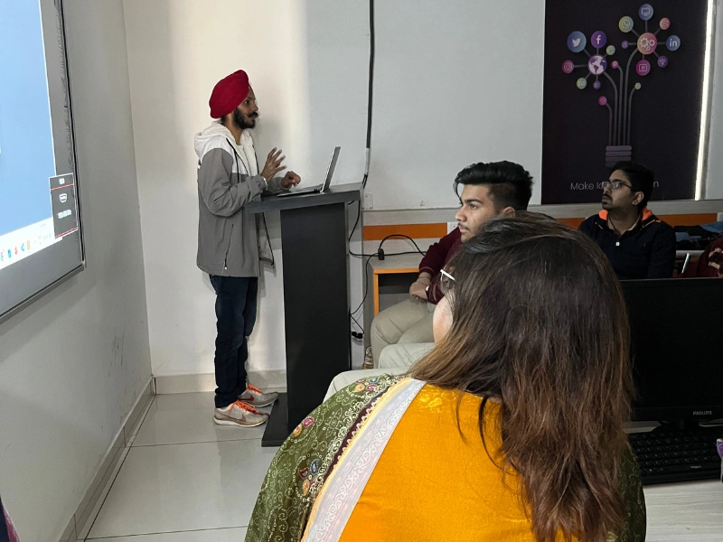 Interactive session with DAV students at Webcooks Digital Marketing Institute
