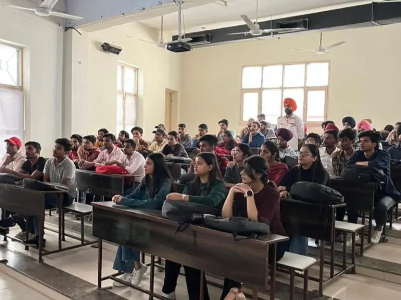 Presenting an educational event at ACET College, organized by Webcooks