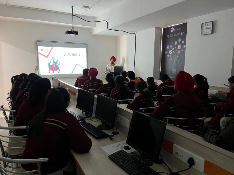 Interactive session with DAV students at Webcooks Digital Marketing Institute