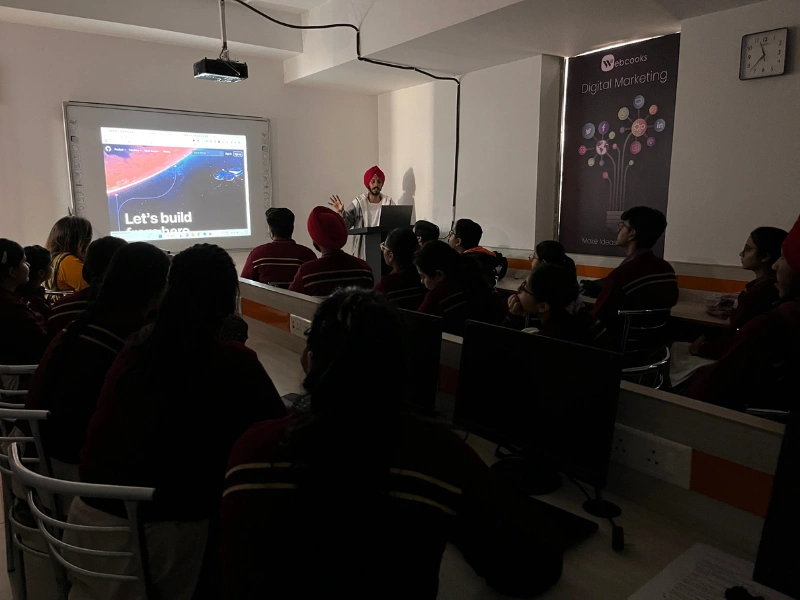 Interactive session with DAV students at Webcooks Digital Marketing Institute