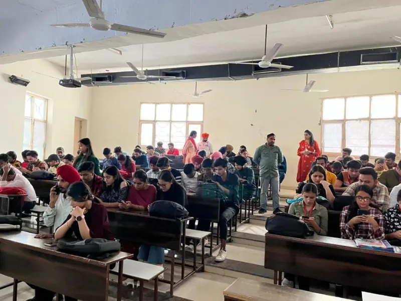 Presenting an educational event at ACET College, organized by Webcooks