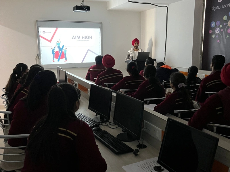 Interactive session with DAV students at Webcooks Digital Marketing Institute