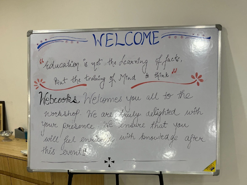 A hands-on learning session with Nag Kalan GSSS students, organized by Webcooks.