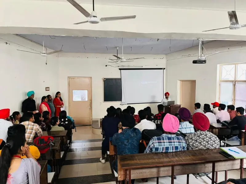 Presenting an educational event at ACET College, organized by Webcooks